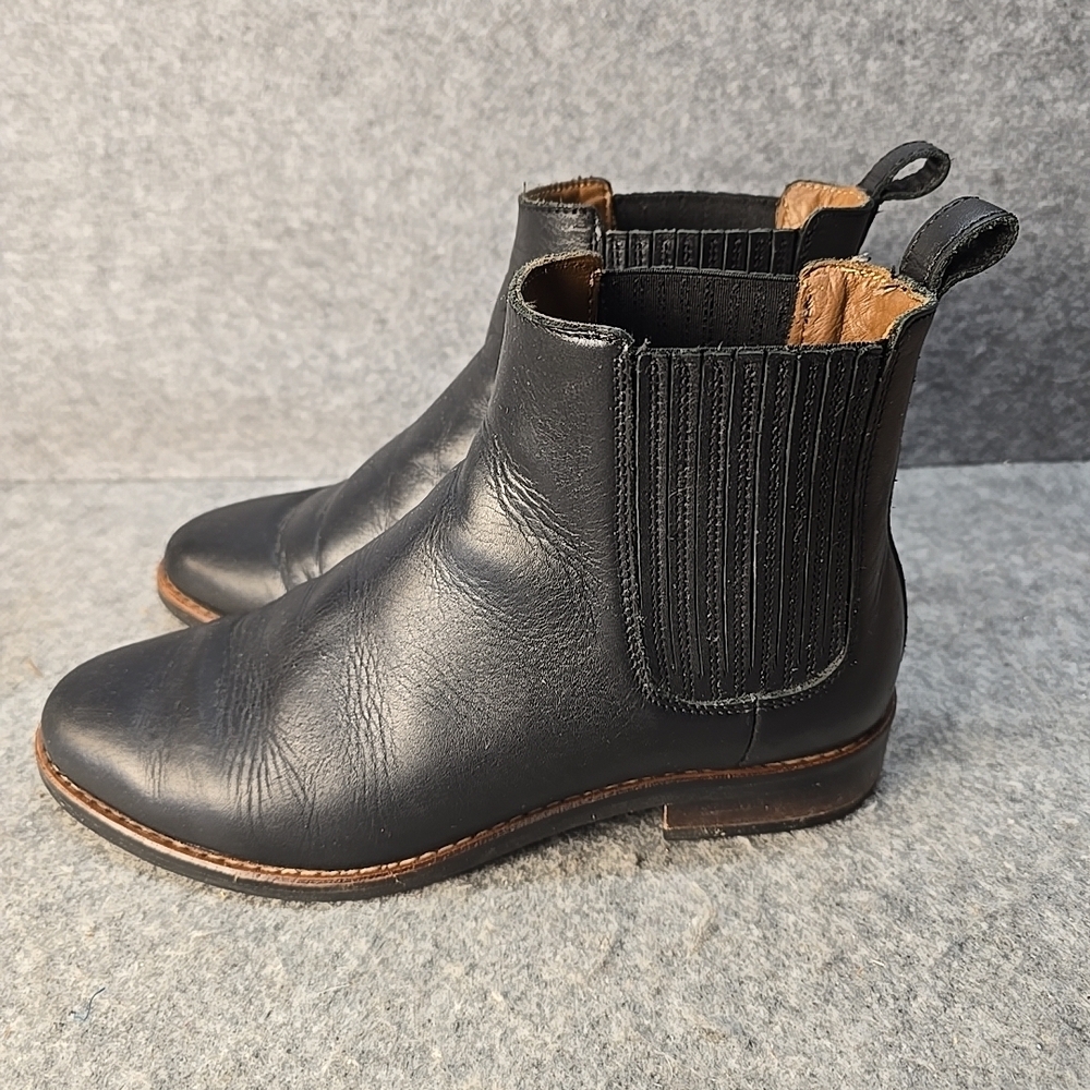 Thursday Boot Co Women’s The Dreamer Chelsea Black Leather Ankle Boots Size 6